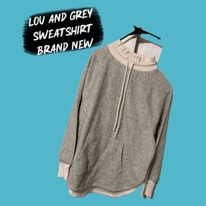 Lou & Grey Cream and Gray Sweatshirt